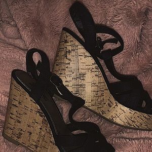 Strappy Platform Cork Wedges